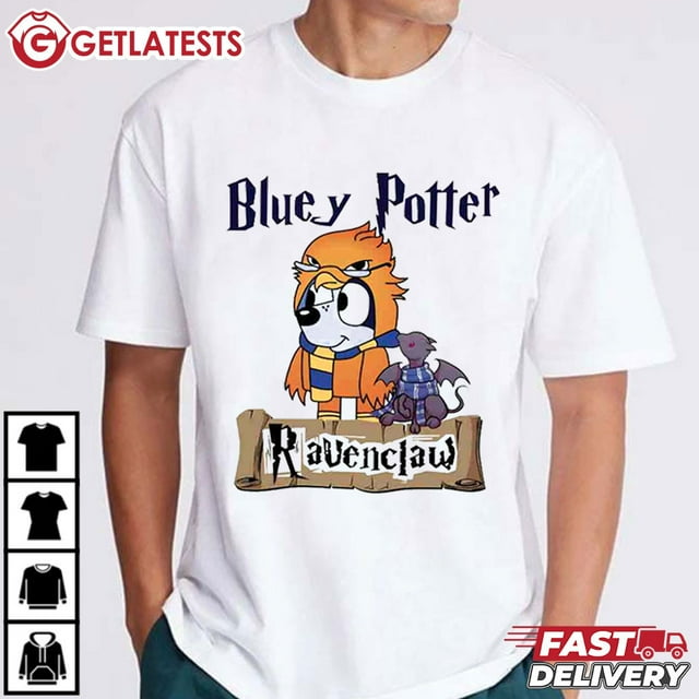 Bluey Harry Potter Ravenclaw Magic Wizards TShirt,Purple Color,Size