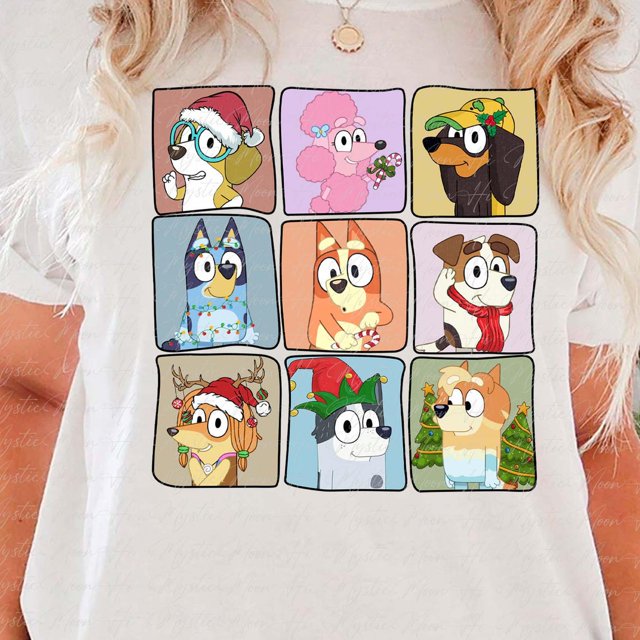 Bluey Holiday Movies Friends, Christmas Family Shirt