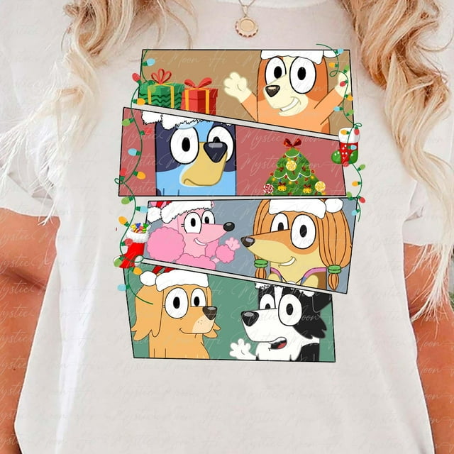 Bluey Holiday Movies Friends, Christmas Family Shirt