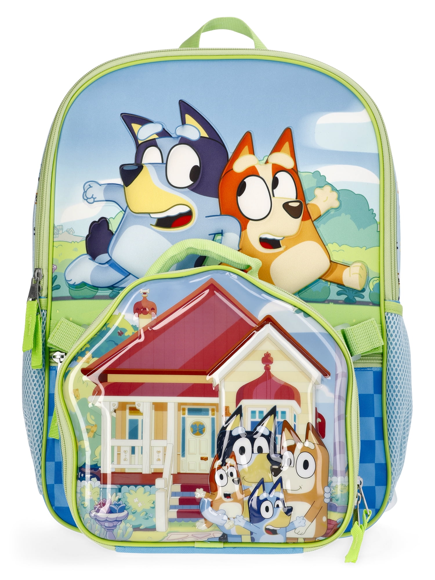 Bluey Home Sweet Home Unisex 17" 2-Piece Backpack & Lunch Set, Blue