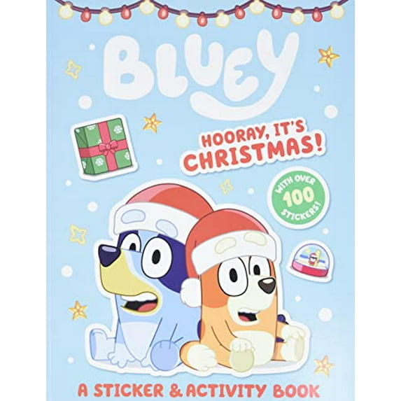 Pre-Owned Bluey: Hooray, It's Christmas!: A Sticker & Activity Book (Paperback) 0593384172 9780593384176