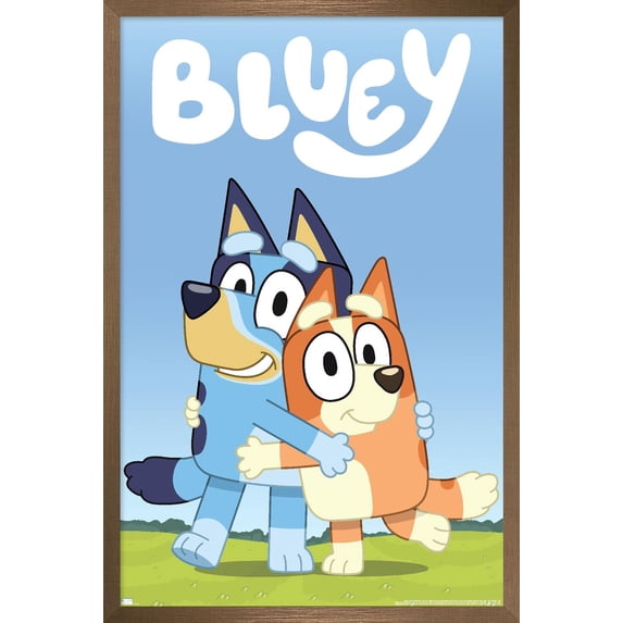 Bluey - Hug Wall Poster, 22.375" x 34" Framed
