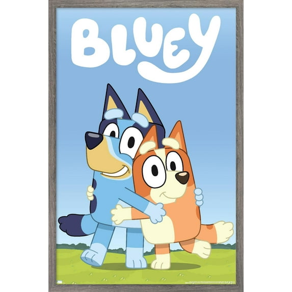 Bluey - Hug Wall Poster, 22.375" x 34" Framed