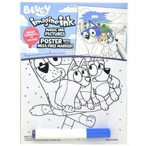 Bluey Imagine Ink Magic Ink Pictures Poster with Mess-Free Marker