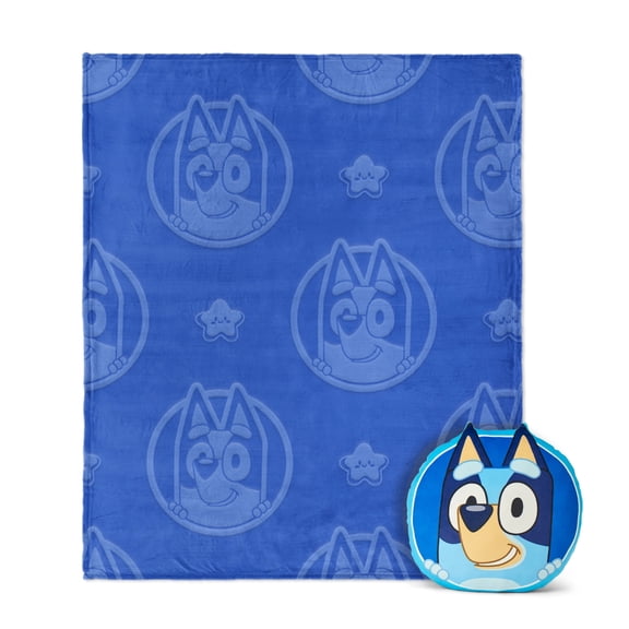 Bluey Impressions Cloud Plush Pillow with Throw Blanket Set