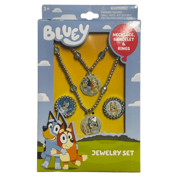 Bluey Jewelry Set (Necklace, Bracelet &Rings)