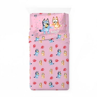 Bluey Kids 3-Piece Twin Sheet Set, Blue, BBC Studios
