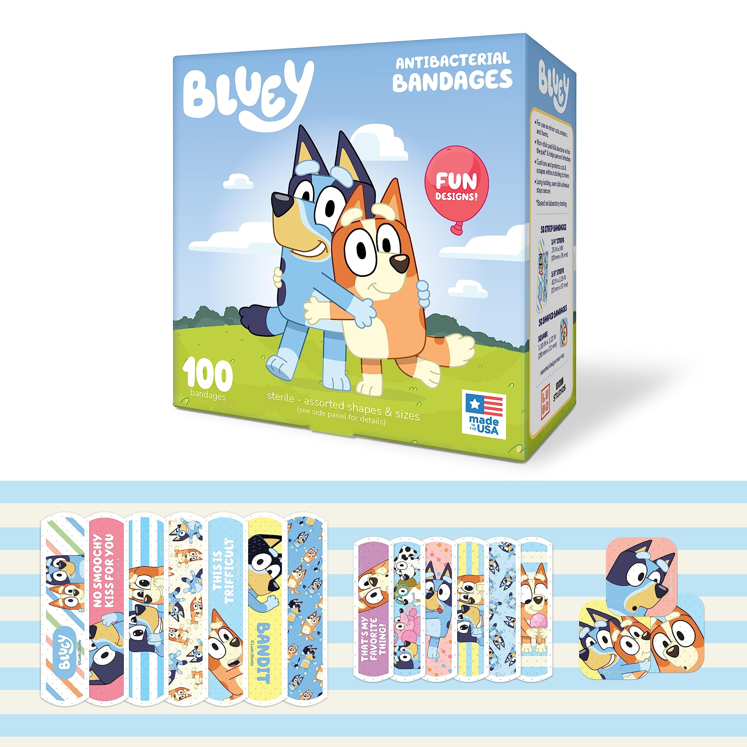 Llama Kids Bandages, 100 Count - Fun Adhesive Bandages That Wear Like Stickers, For Cuts & Scrapes