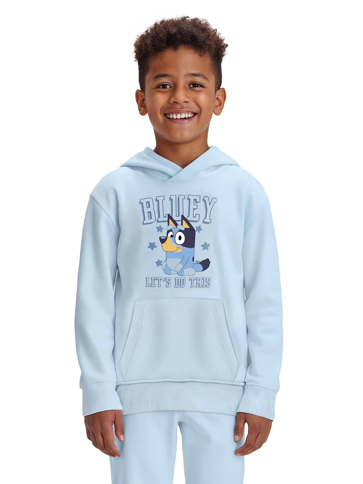 Bluey Kids Graphic Fleece Hoodie with Long Sleeves, Sizes 4-20