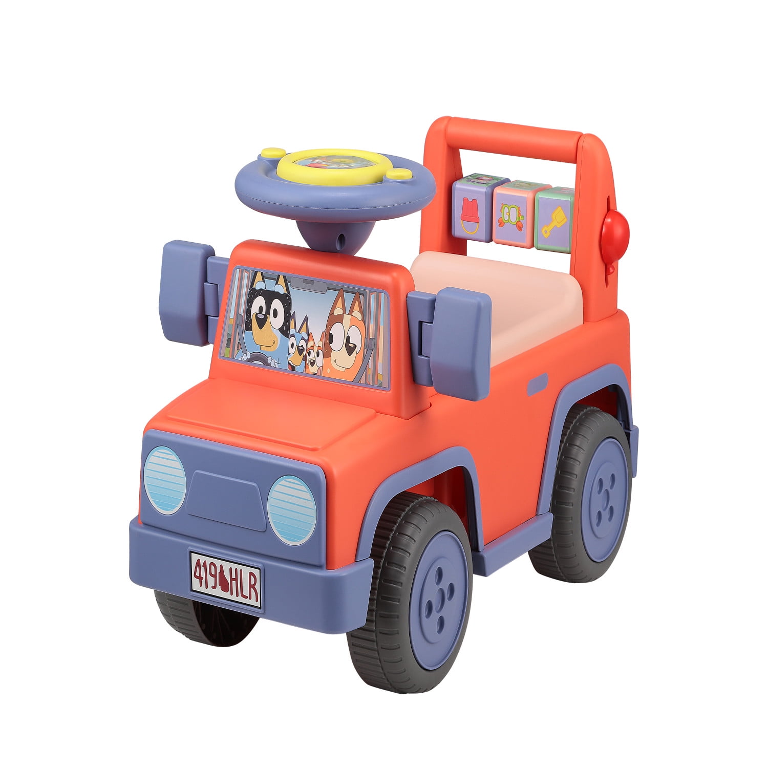 Bluey Licensed Interactive RideOn Push Car for Boys and Girls, Footto
