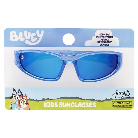 Bluey Light Blue Sports Wrap Toddler Sunglasses - Arkaid by Sunstaches
