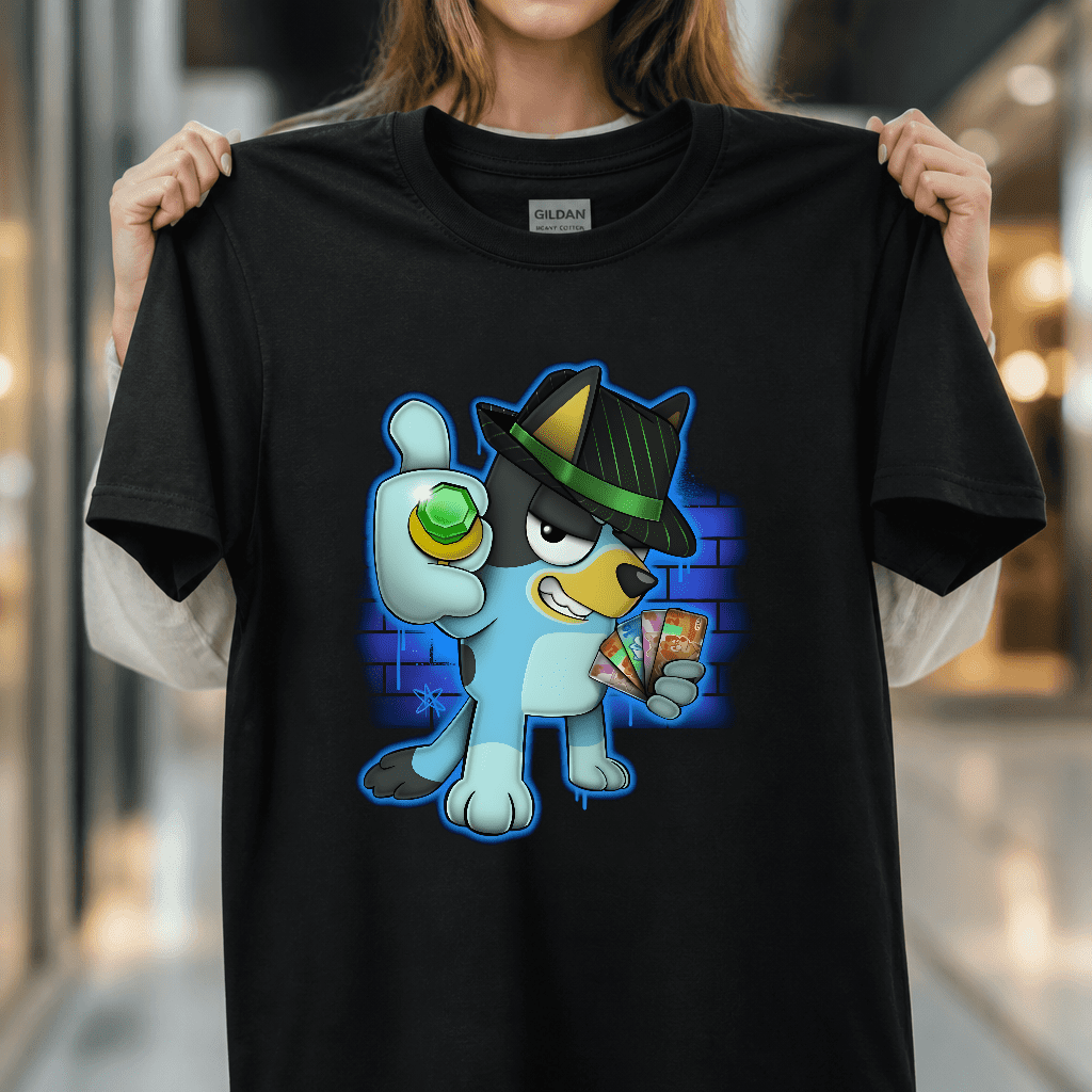 Bluey Like Green Ring Gangster Fun Kids Animation Character Fan Unisex ...