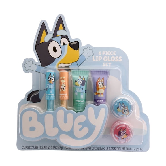 Bluey Lip Gloss 6pk, Multiple Flavors