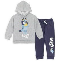 Bluey Little Boys Fleece Pullover Hoodie and Pants Outfit Set Toddler to Little Kid