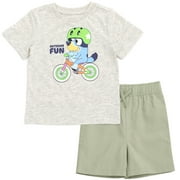 BLUEY Little Boys T-Shirt and Shorts Outfit Set Toddler to Little Kid