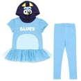 thumbnail image 1 of Bluey Little Girls Cosplay T-Shirt Dress and Leggings Outfit Set Toddler to Big Kid, 1 of 5