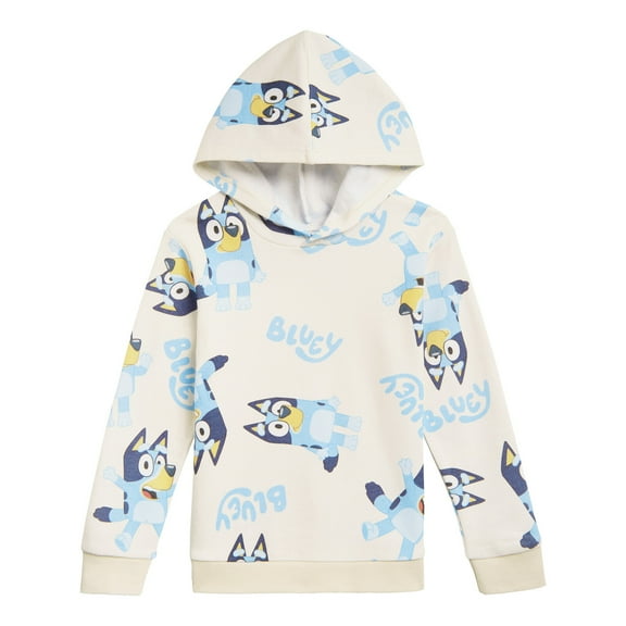Bluey Little Girls Fleece Hoodie Toddler to Big Kid