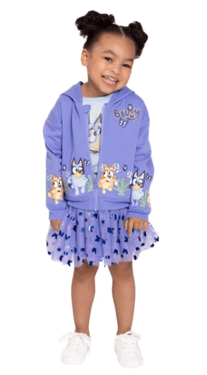 Bluey Official Licensed Sparkle Tutu Dress – Comfortable Playwear