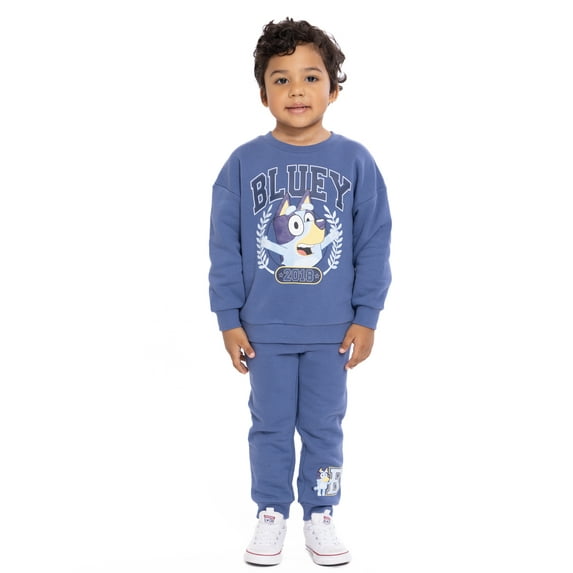 Bluey Toddler Girls Graphic Sweatshirt and Joggers Set, 2-Piece, Sizes 12M-5T