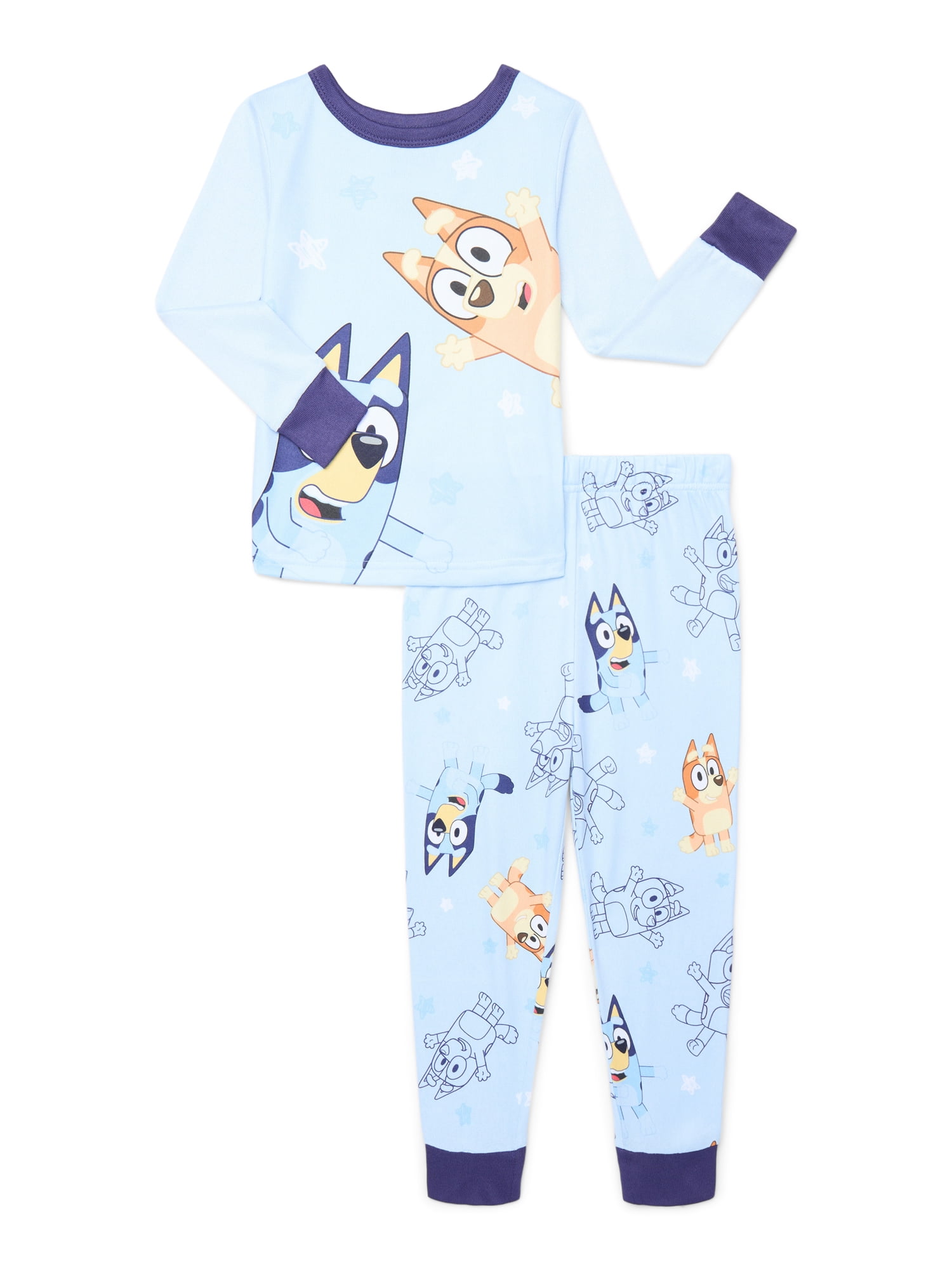 Bluey Boys Top and Pants Pajama Set, 2-Piece, Sizes 4-10