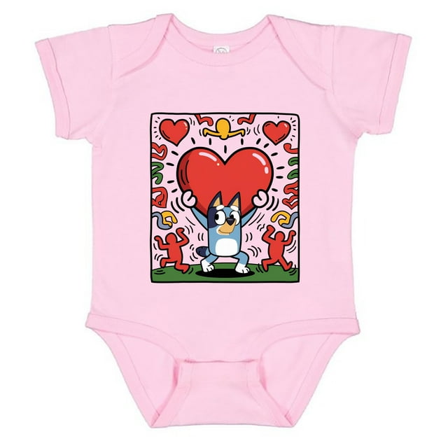 Bluey Love and Affection Cartoon Dog, Cute Heartfelt Print, Adorable ...