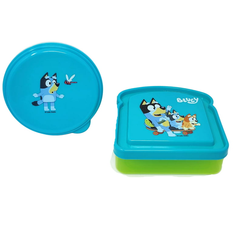 Bluey Lunch Box Kit for Kids Boys Includes Plastic Snacks Storage and  Sandwich Container BPA-Free Dishwasher Safe Toddler-Friendly Lunch  Containers