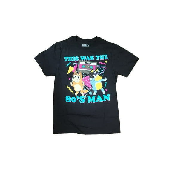 Bluey Men'S Bluey This Was The 80'S Man Black Graphic T-Shirt