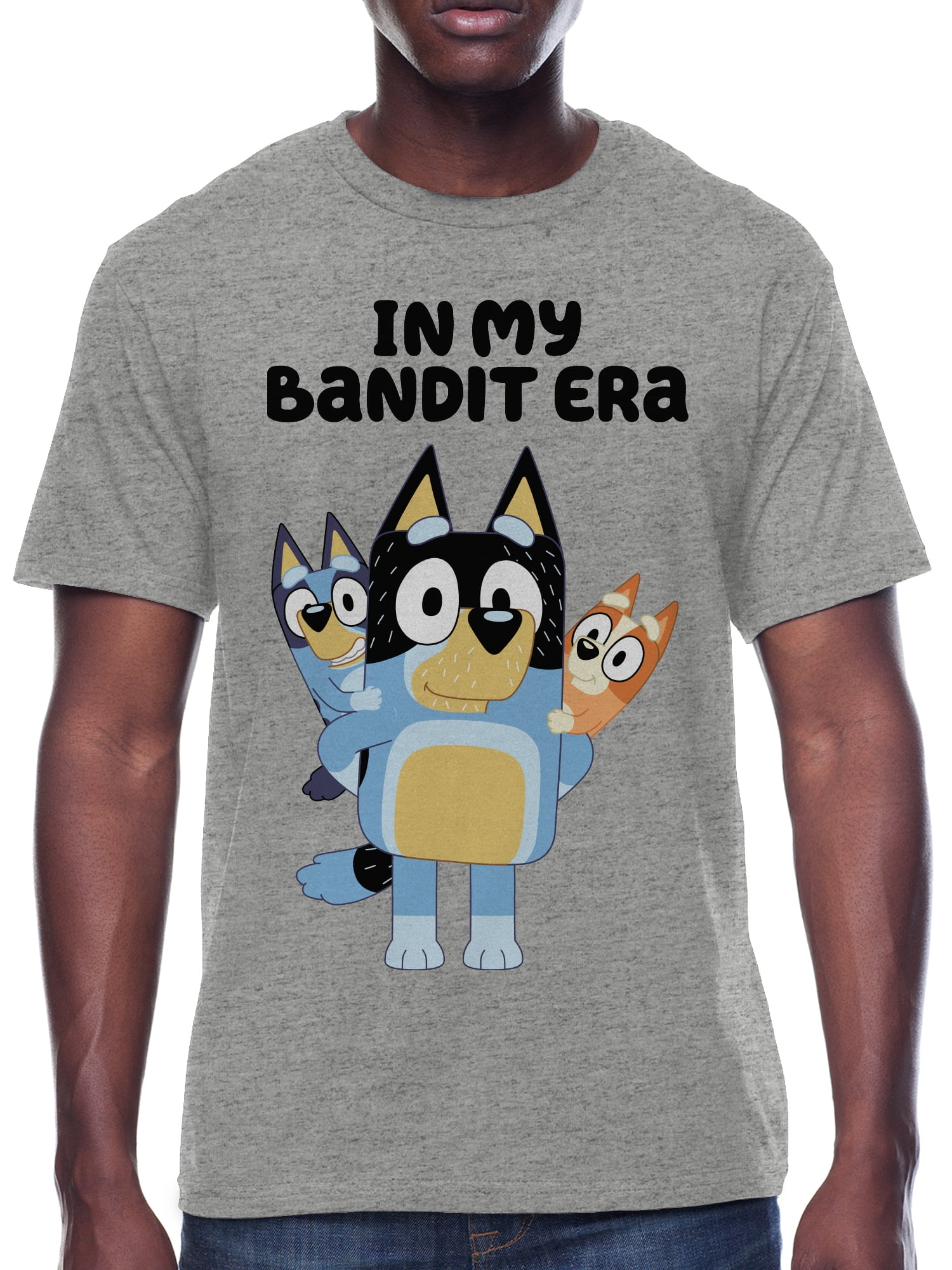 Bluey, Men's Apparel Graphic T-Shirt, Bandit Era, Sizes, S-3XL