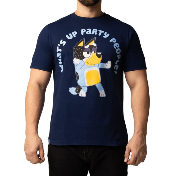 Bluey Men's Bandit T-Shirt Blue Sizes S-XXL