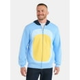 thumbnail image 1 of Bluey Men's and Big Men's Bandit Halloween Cosplay Zip Hoodie, Sizes S-3XL, 1 of 5