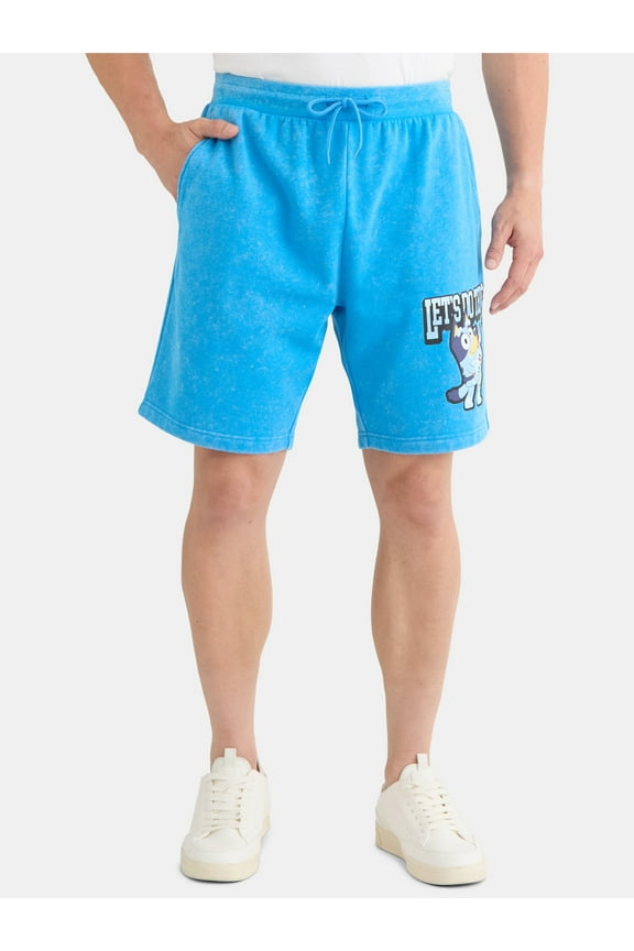 Men's and Big Men's Graphic Fleece Shorts, 9" Inseam, Sizes XS-3XL