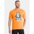 thumbnail image 1 of Bluey Men’s and Big Men's Halloween Graphic Tee with Short Sleeves, Sizes XS-3XL, 1 of 5