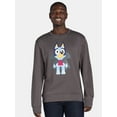 thumbnail image 1 of Bluey Men’s & Big Men’s Halloween Vampire Graphic Sweatshirt, Sizes XS-3XL, 1 of 5