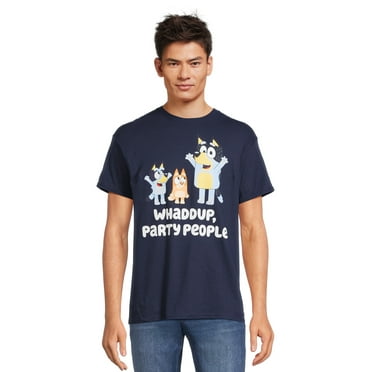 Bluey Men's & Big Men's Party People Graphic Tee, Sizes S-3XL