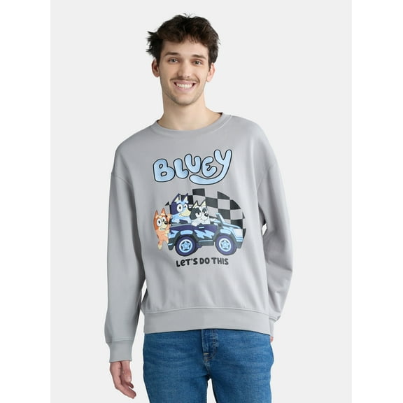 Bluey, Men's & Big Men's Graphic Sweatshirt, Sizes XS-3X
