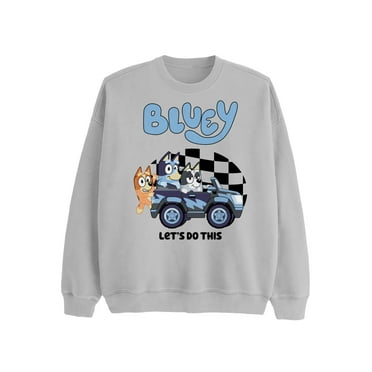 Bluey Men's and Big Men's Graphic Sweatshirt with Long Sleeves, Sizes S-3XL