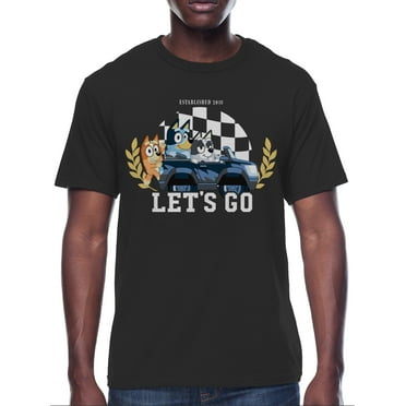 Bluey, Mens Graphic Tee, Car, Sizes S-3XL