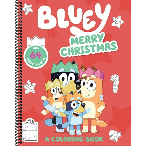 Bluey: Merry Christmas: A Coloring Book (Spiral-bound)