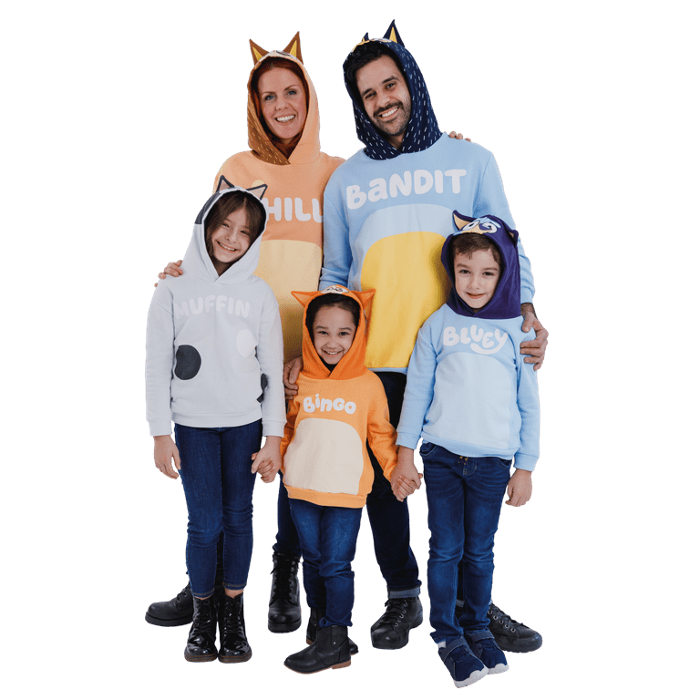 Bluey Mom Womens Fleece Matching Family Pullover Hoodie Adult