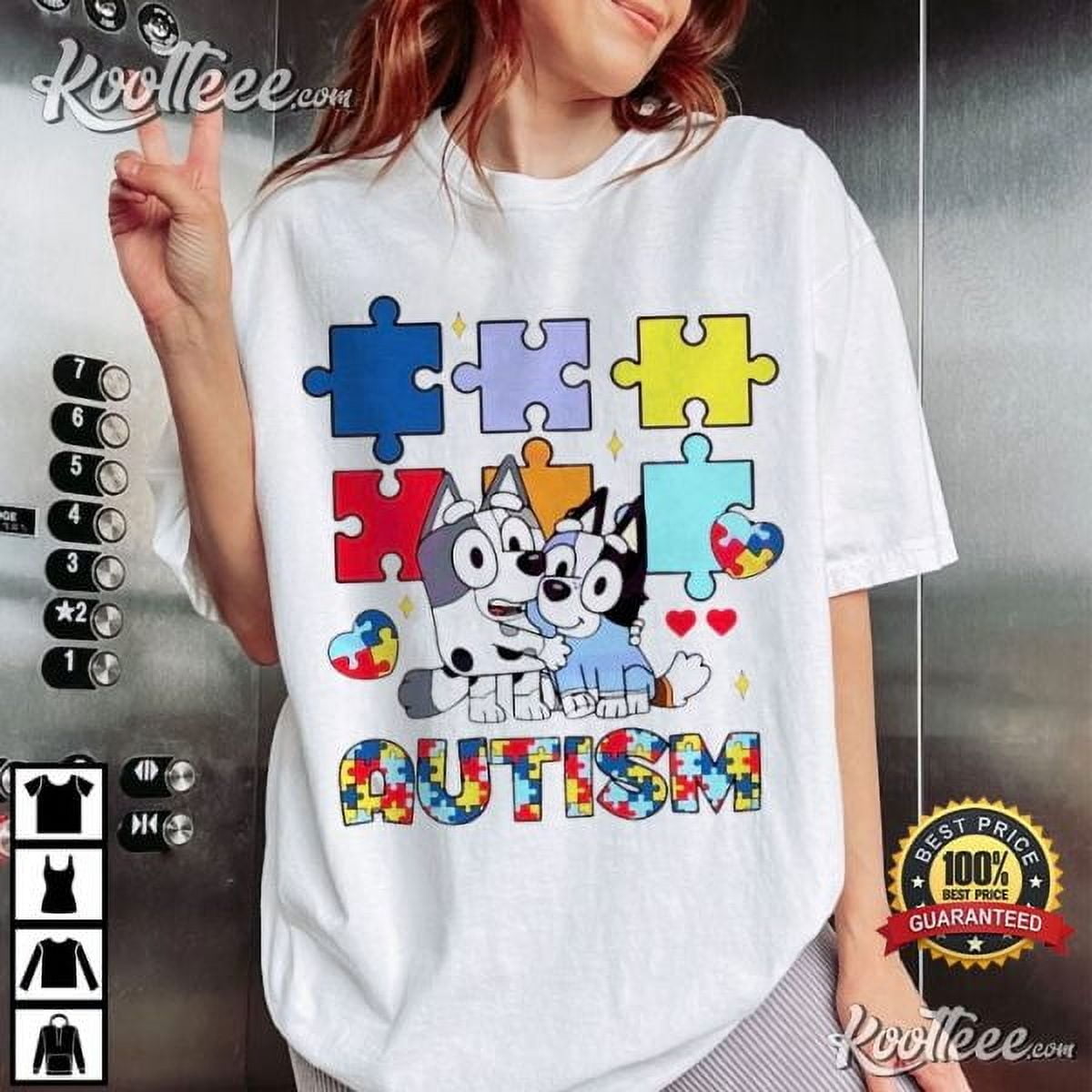 Bluey Muffin Autism Awareness Unisex T-Shirt