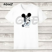 BLUEY Muffin Mouse Ears Ear Hat Shirt Tshirt Vacation Adult Youth World Disneyland Matching Family