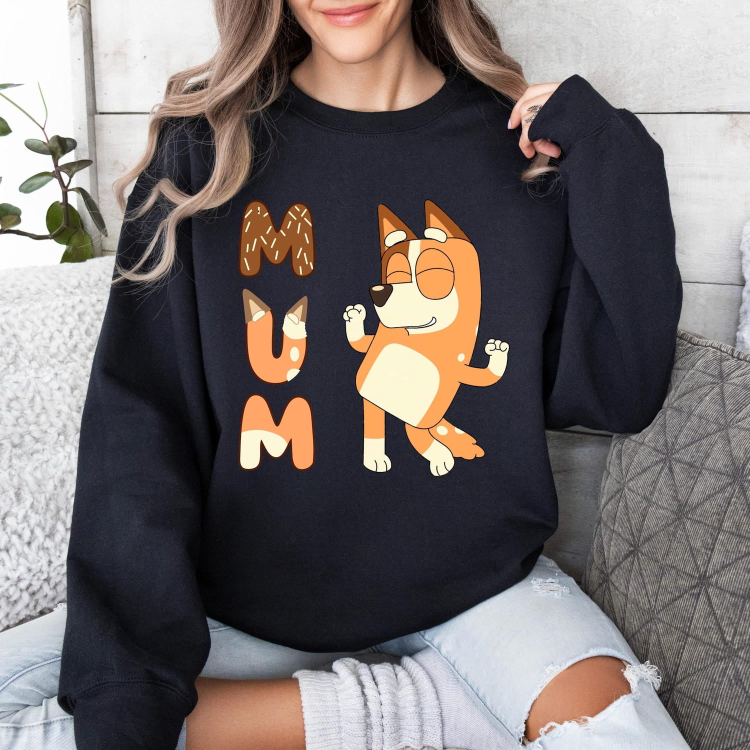 Bluey Mum Chilli Bluey Sweatshirt, Daily Affirmation Shirt, Unisex S