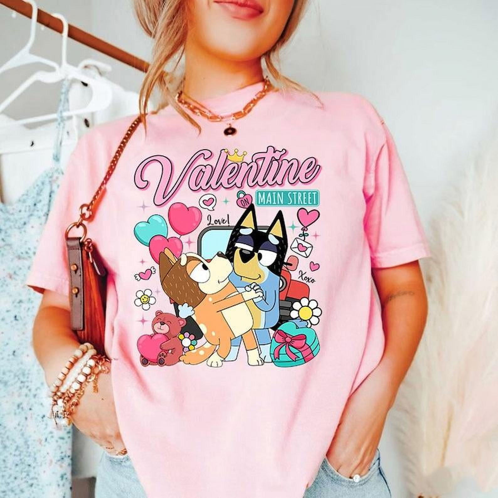 Bluey Mum Dad, Bandit And Chilli Bluey Be Mine Valentine, Retro Bluey