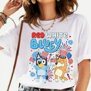 Bluey.NAT Short Sleeve Crew Neck Bluey T-Shirt Unisex, White