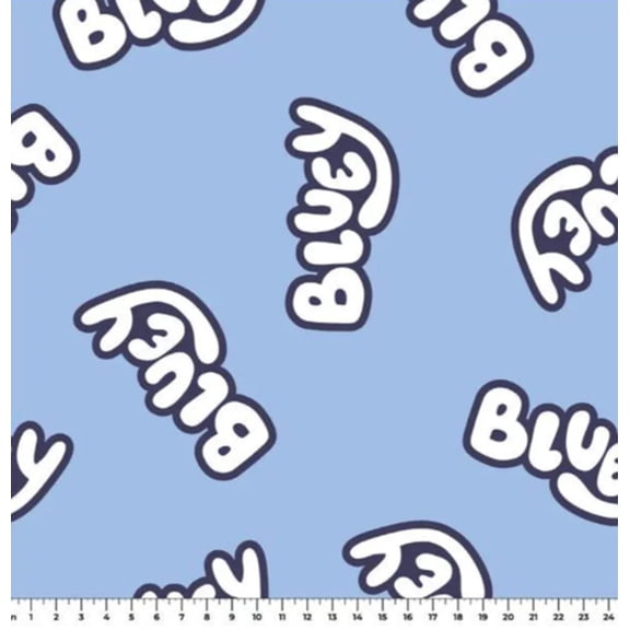 Bluey Name Fleece Fabric