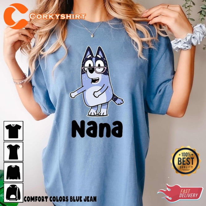 Bluey Nana Chris Heeler Granny Bluey Family T-shirt - Walmart.com