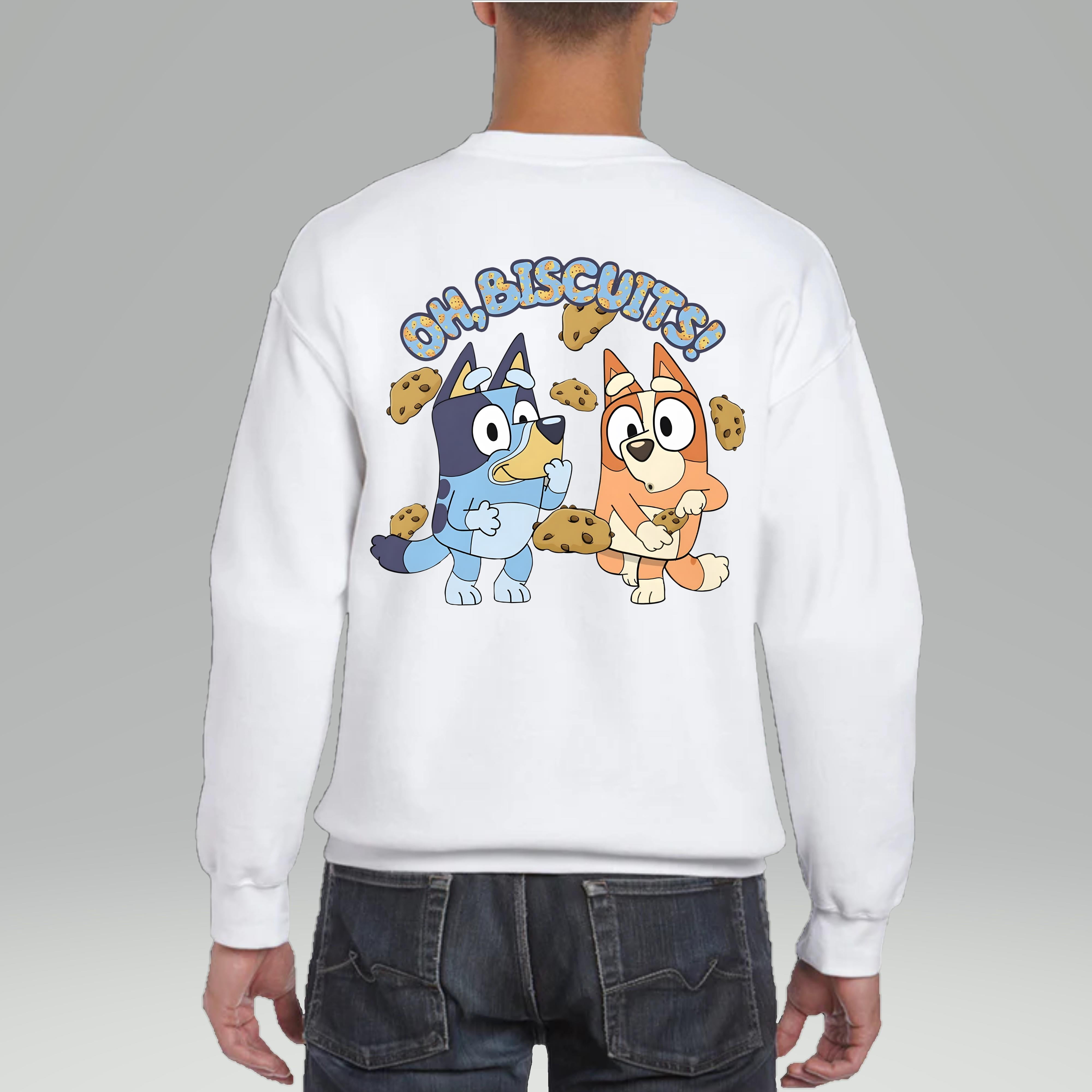 Bluey Sweatshirt | Bloemige Meisjes Truien | Bloemen Meisjes Sweatshirt | Katoenen Jumper Voor Meisjes | Blauw 92