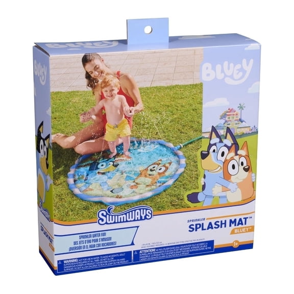 Bluey Outdoor Splash Pad Water Sprinkler Play Mat 40 Inch Inflatable Summer Toy