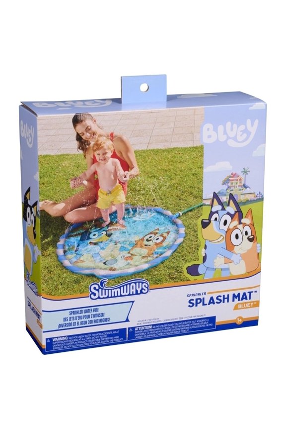Bluey Outdoor Splash Pad Water Sprinkler Play Mat 40 Inch Inflatable Summer Toy