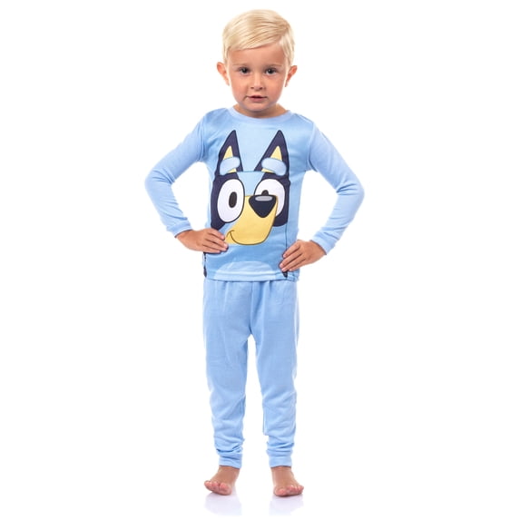 Bluey Pajamas Toddler Big Face Tight Fit 2-Piece Lounge Sleep Set